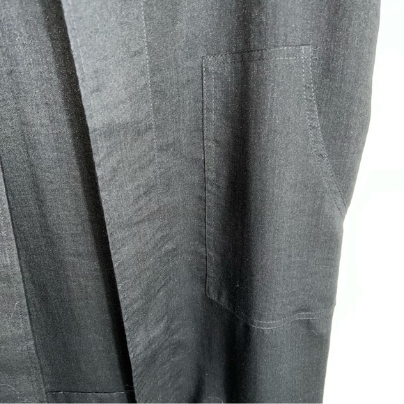 Fridaze Linen Redefined Open Front Sleeveless Linen Top-Long-Black-Lagenlook-M - Picture 4 of 9